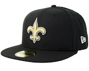 Hatstore Exclusive x New Orleans Saints 59FIFTY Black Fitted