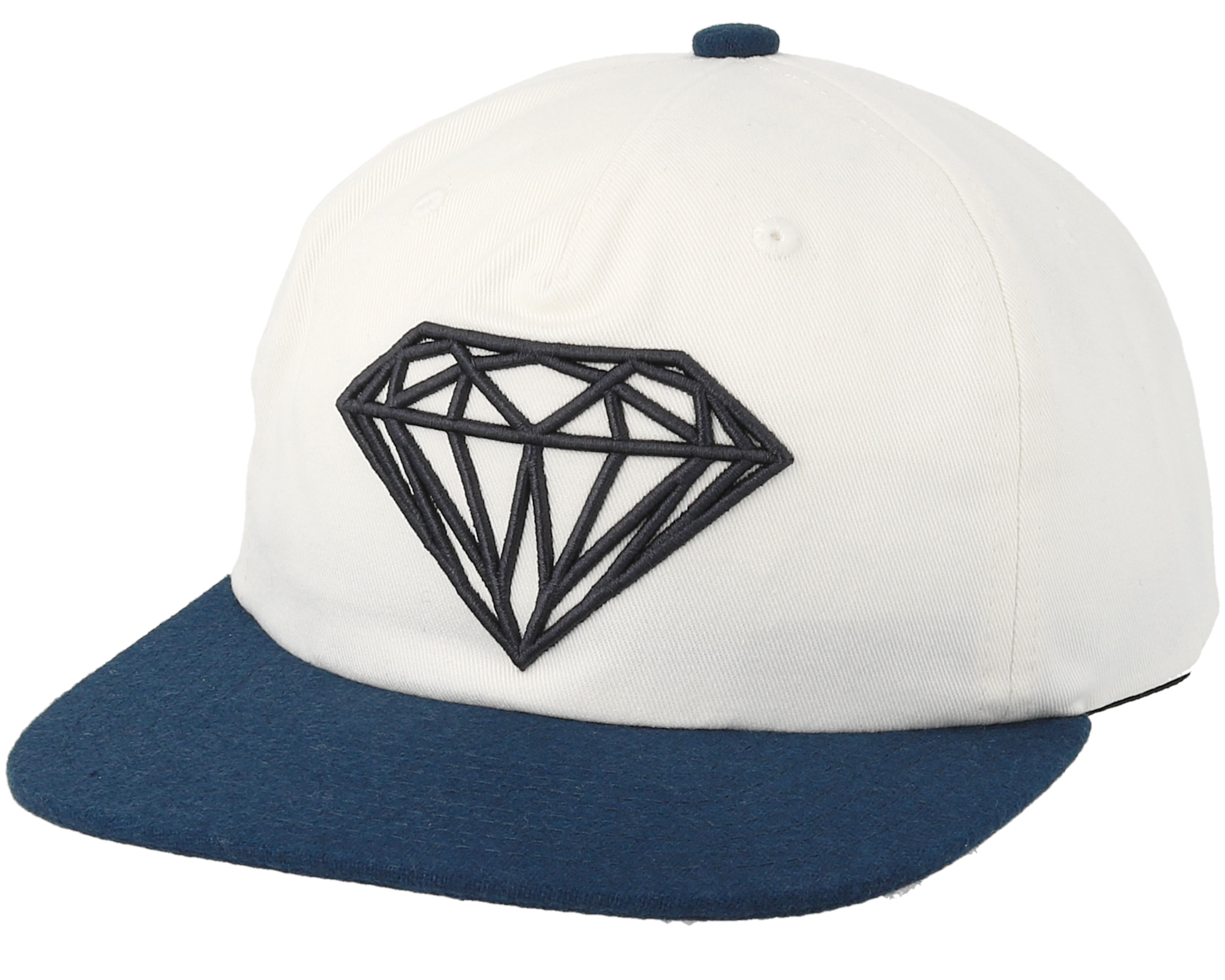 Brilliant Two-Tone Unconstructed White Snapback
