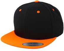 Classic Black/Neon Orange Snapback - Yupoong
