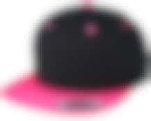 Black/Neon Pink Snapback - Yupoong