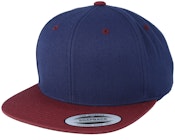 Navy/Maroon Snapback