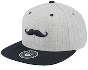 Mustache Logo Grey/Black Snapback