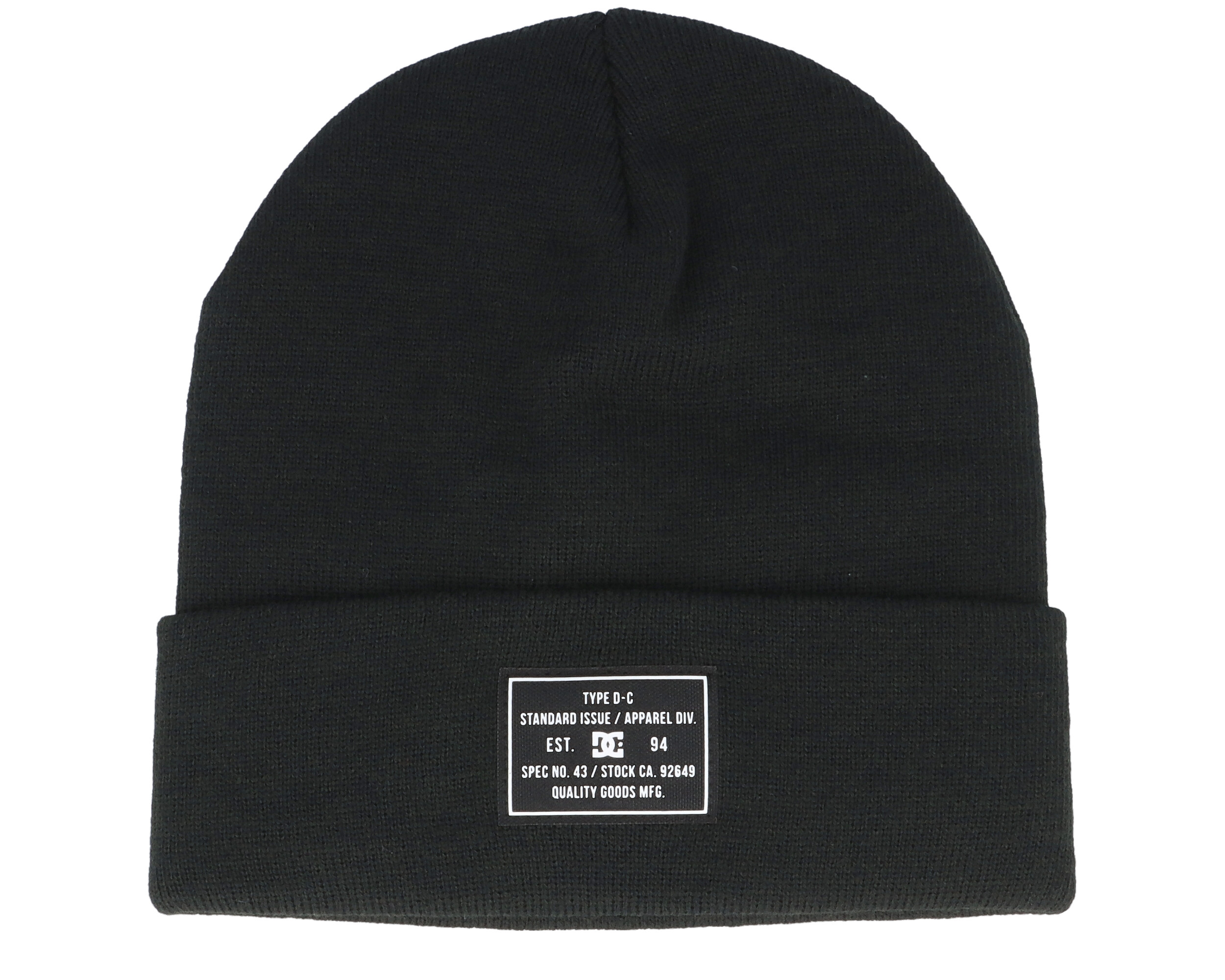 Kids Label Beanie Black Cuff - DC beanie | Hatstoreworld.com