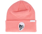 Label Womens Beanie Shell Pink Cuff