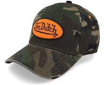Oval Patch Camo/Orange Adjustable - Von Dutch
