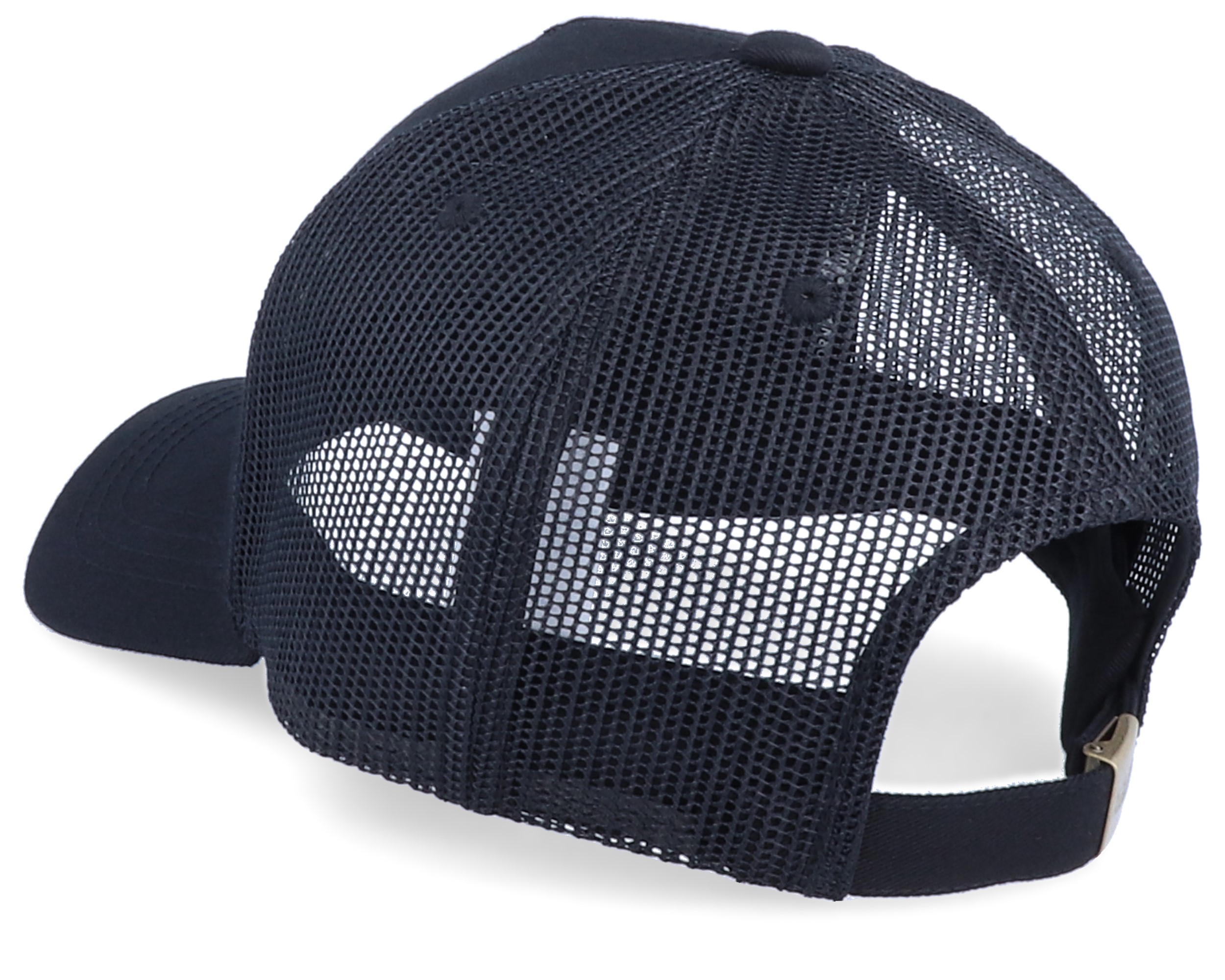 Oval Patch Black/Black/White A-Frame Trucker