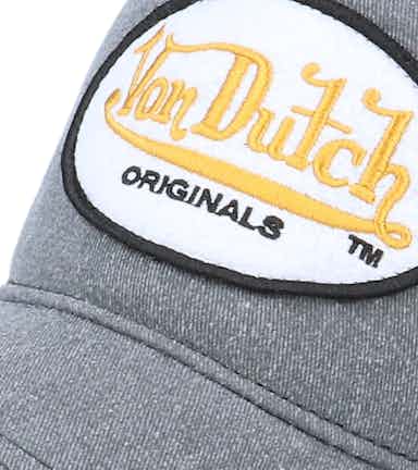 Oval Patch Grey/Black Trucker - Von Dutch