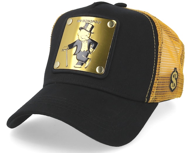 Mr Monopoly Black/Gold Trucker Capslab Start Czapkę Hatstore