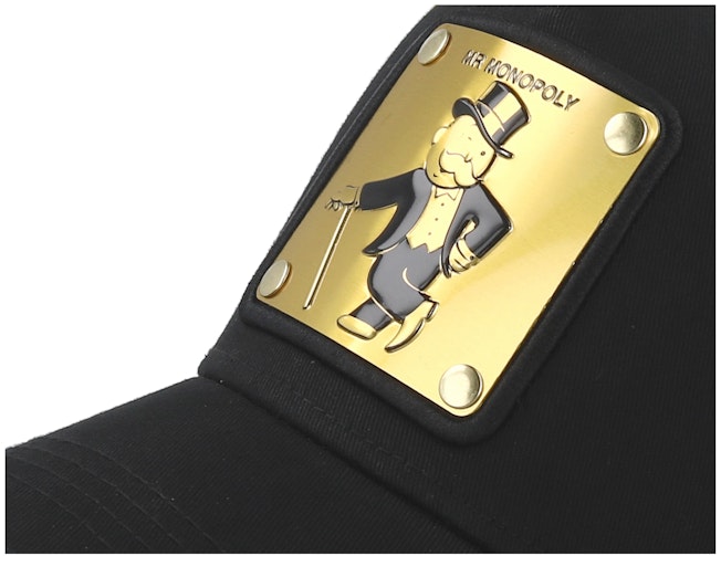 Mr Monopoly Black/Gold Trucker Capslab keps Hatstore.se