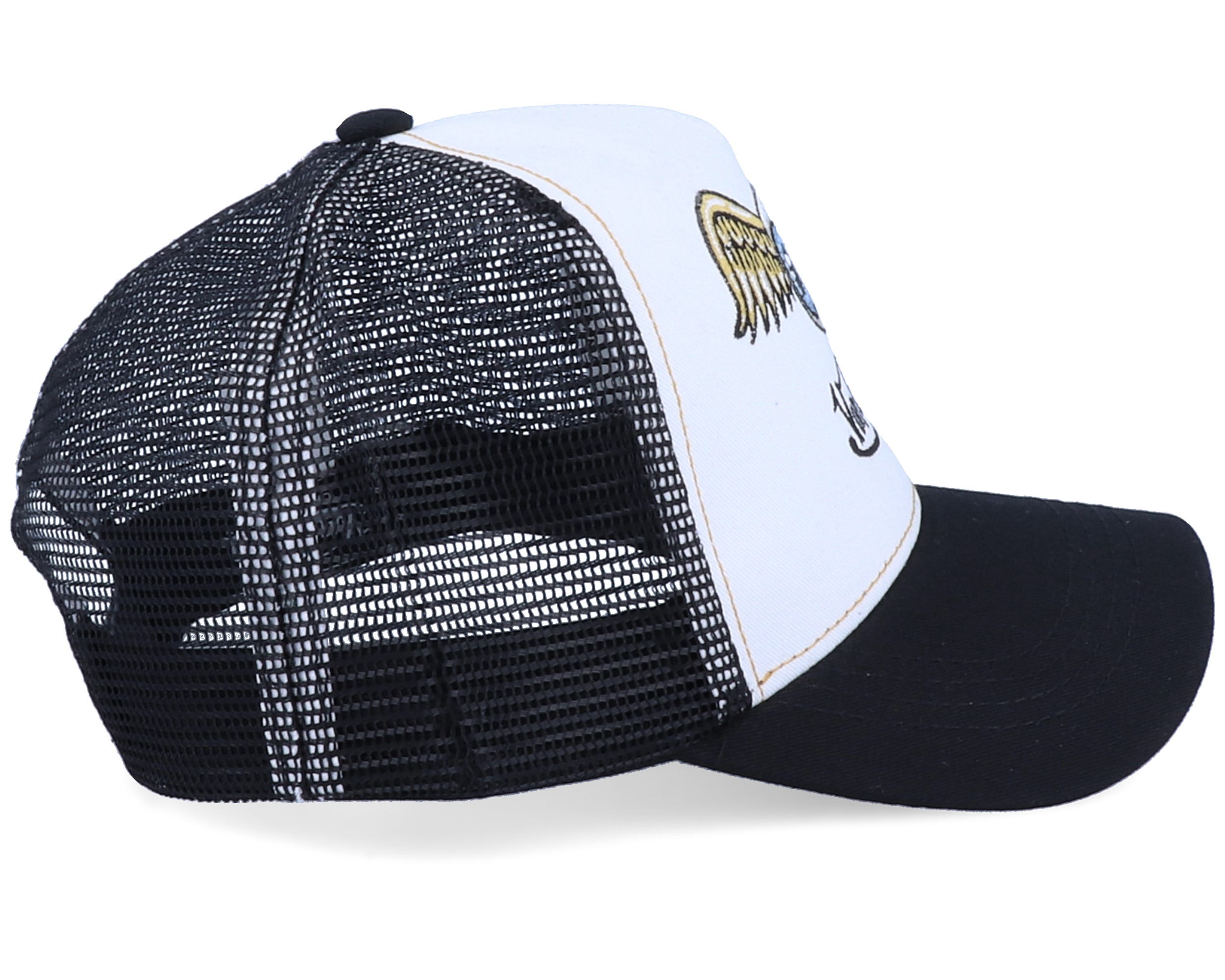 Flying Eye White/Black Trucker - Von Dutch | Hatstoreworld.com
