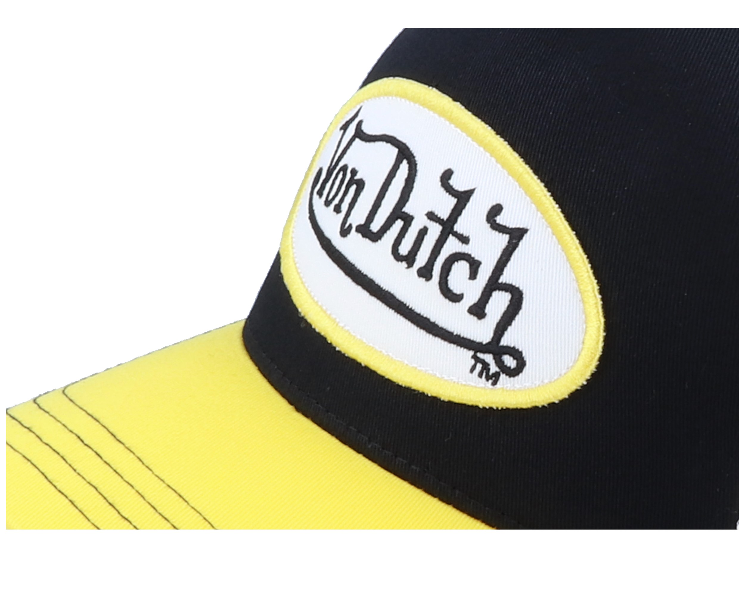 VonDutchボンダッチOval Patch WhiteBlack ユニセックスキャップ Oval Patch Black/Black/White A-Frame Trucker - Von Dutch