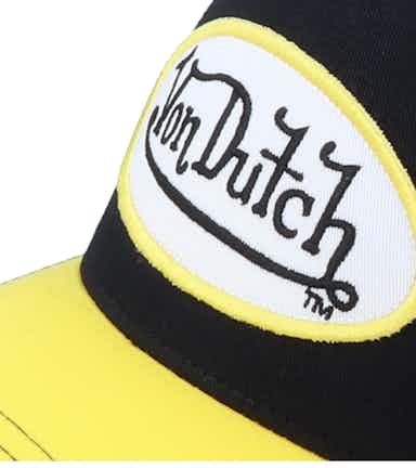 Oval Patch Black/White/Yellow Trucker - Von Dutch