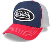 Oval Patch Navy/Red/Grey Trucker