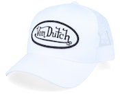 Oval Patch White/White Trucker