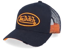 Oval Patch Black/Neon Orange Trucker - Von Dutch