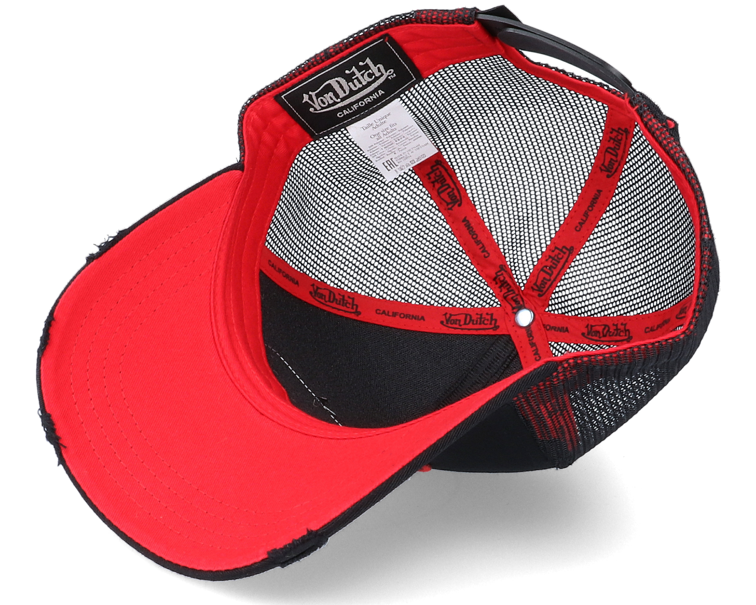 【Von Dutch】ボンダッチ Neon Black/Red ユニセックスキャップ Neon Black/Red Trucker - Von Dutch | Hatstoreaustralia.com