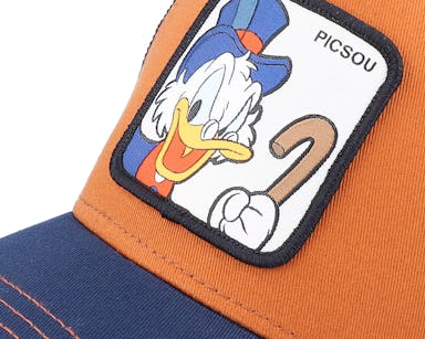 Capslab Scrooge Mcduck SCR1 Disney Brown and Navy Blue Trucker Hat