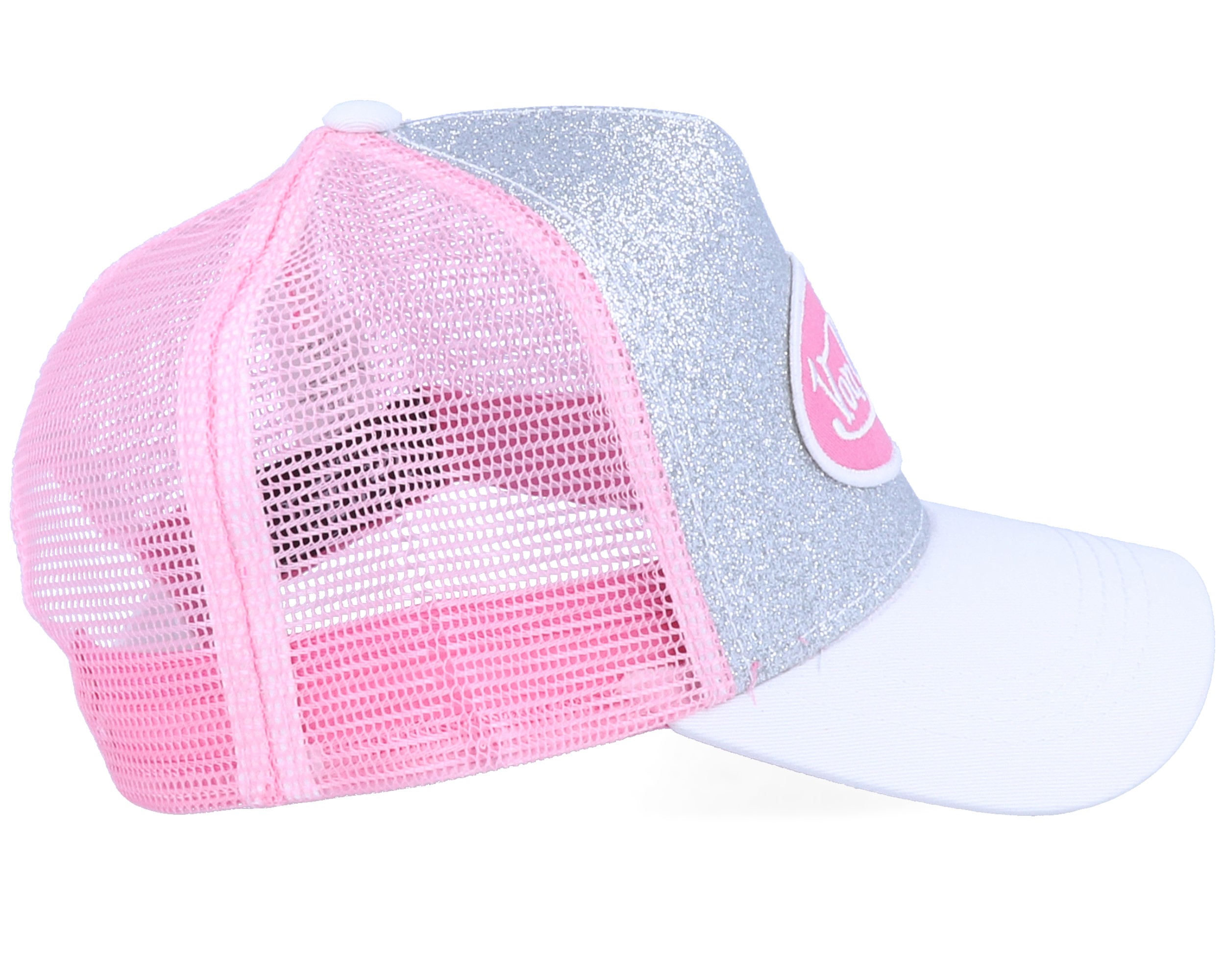 Official Von Dutch shops silver sparkle with baby Pink trucker hat. Sold