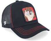 Looney Tunes Tasmanian Devil Black/Black/Red Trucker