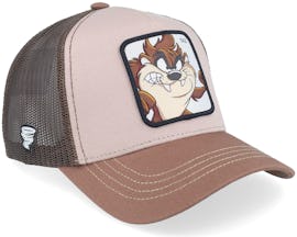 Looney Tunes Tasmanian Devil Beige/Brown/Brown Trucker - Capslab