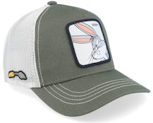 Looney Tunes Bugs Bunny Olive/White Trucker - Capslab