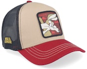 Looney Tunes Wile E. Coyote Beige/Black/Red Trucker