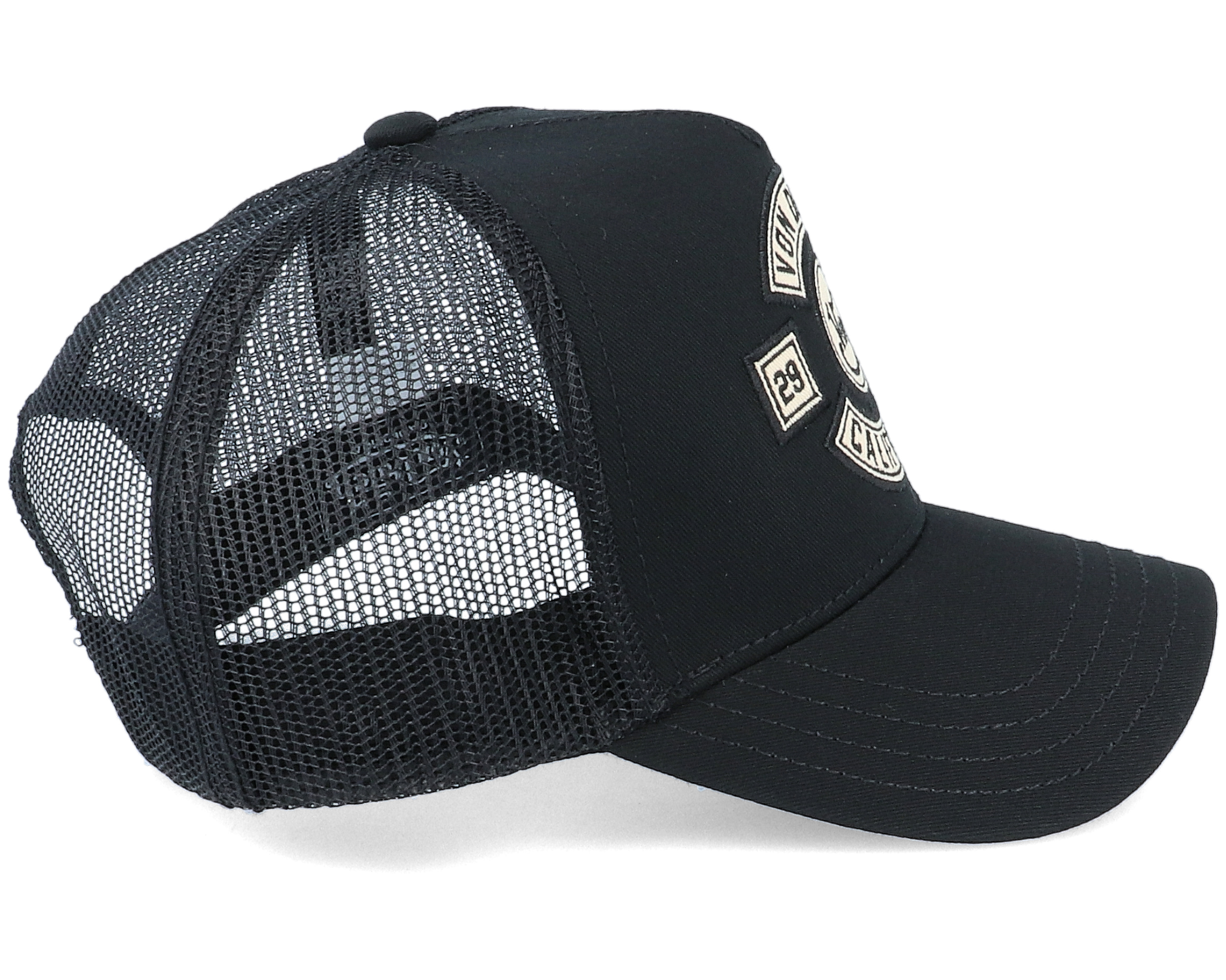 Von Dutch リバースロゴ ベルベット トラッカー キャップY2K Von Dutch リバースロゴ ベルベット トラッカー キャップY2K