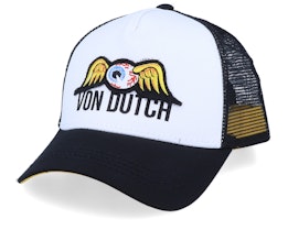 Flying Eye Patch White/Black/Yellow Trucker - Von Dutch