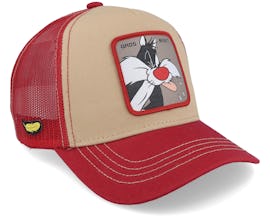 Looney Tunes Sylvester the Cat Beige/Red/Red Trucker - Capslab