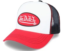Oval Patch White/Black/Red Trucker - Von Dutch