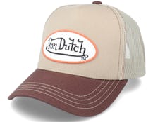Oval Patch Khaki/Brown Trucker - Von Dutch