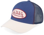 Oval Patch Blue/Beige Trucker