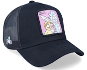 Rick & Morty Black Trucker
