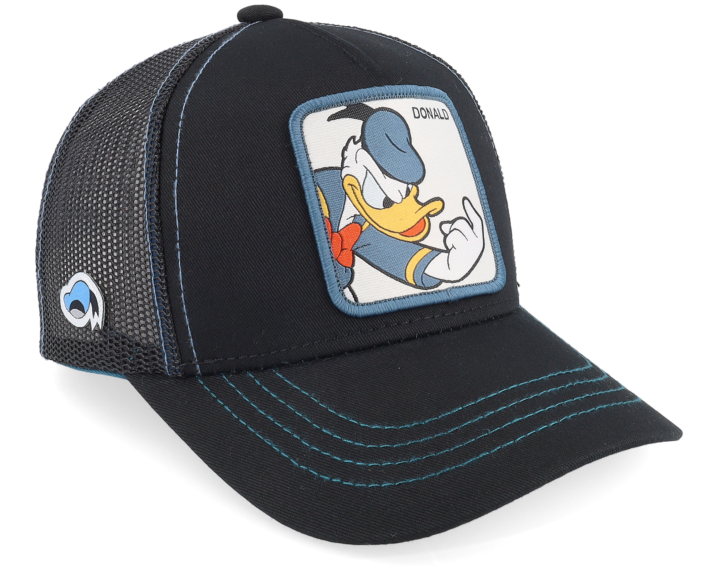 Kids Disney Donald Duck Black Trucker - Capslab cap | Hatstoreworld.com