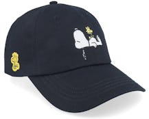 Snoopy & Woodstock Black Dad Cap - Capslab