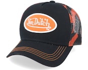 Oval Patch Black/Orange Trucker