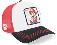 Nintendo Super Mario Bros Mario White/Red/Black Trucker - Capslab