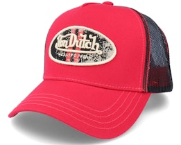 Oval Patch Red/Black Trucker - Von Dutch