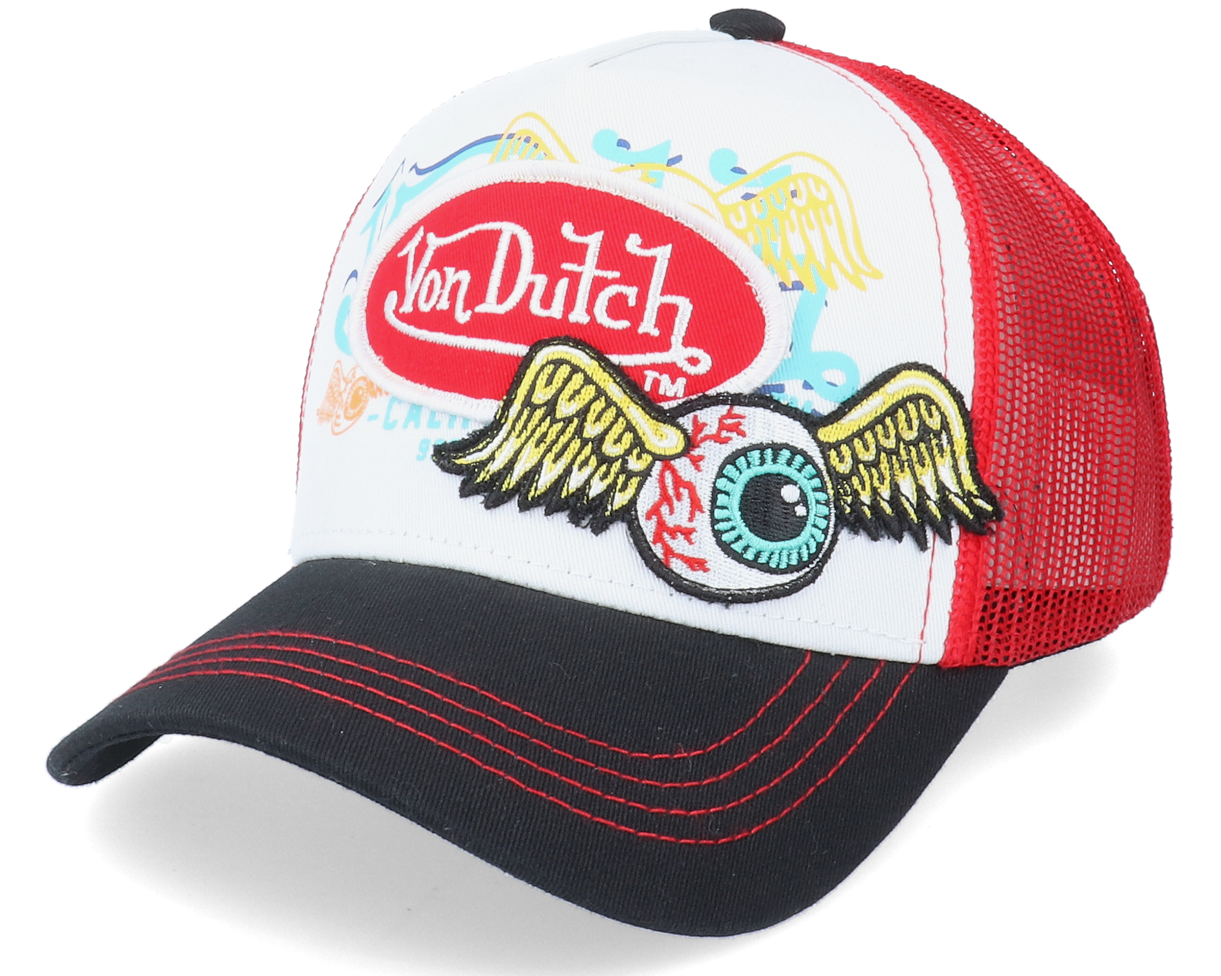 Von Dutch Brown & Red Trucker Hat – Players Closet