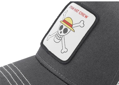 One Piece Straw Hat Crew Charcoal/Grey Trucker - Main Image