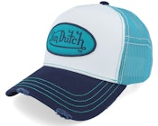 Oval Patch Blue/White A-Frame Trucker