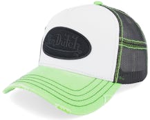 Oval Patch White/Green/Black Trucker - Von Dutch