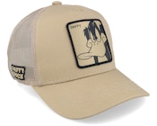 Hatstore Exclusive x Daffy Duck Beige Trucker