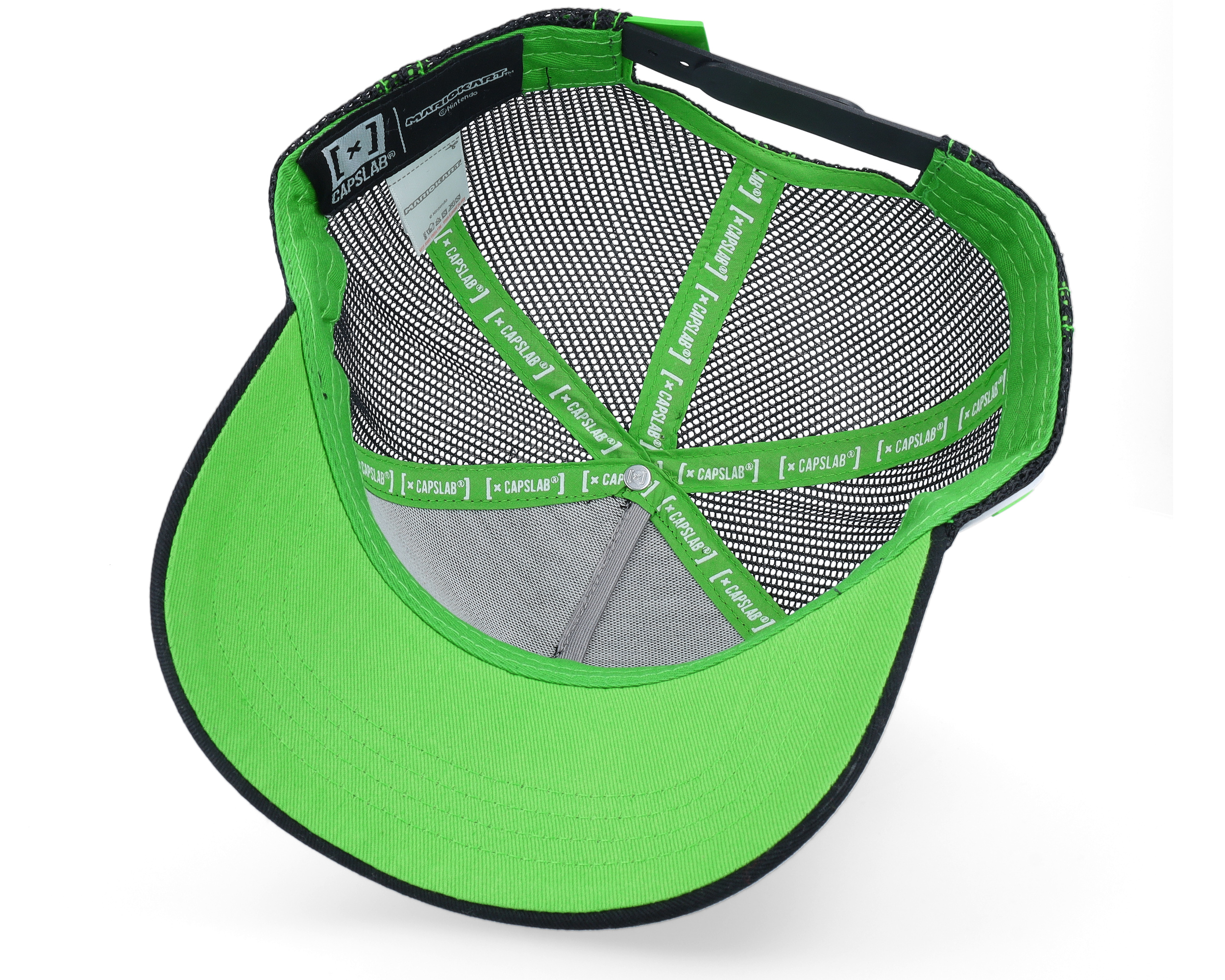 Super Mario Kart Luigi Black Trucker Capslab cap