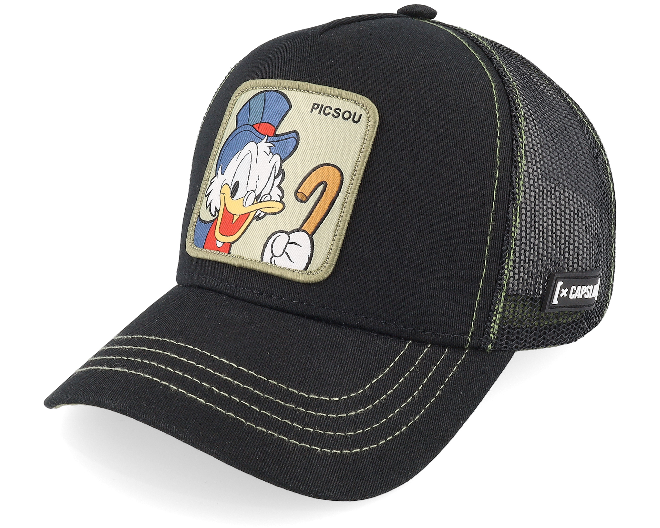 Disney Scrooge Black/Green Trucker - Capslab Cap | Hatstoreworld.com