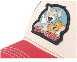 Tom & Jerry Beige/Green/Red Trucker - Capslab