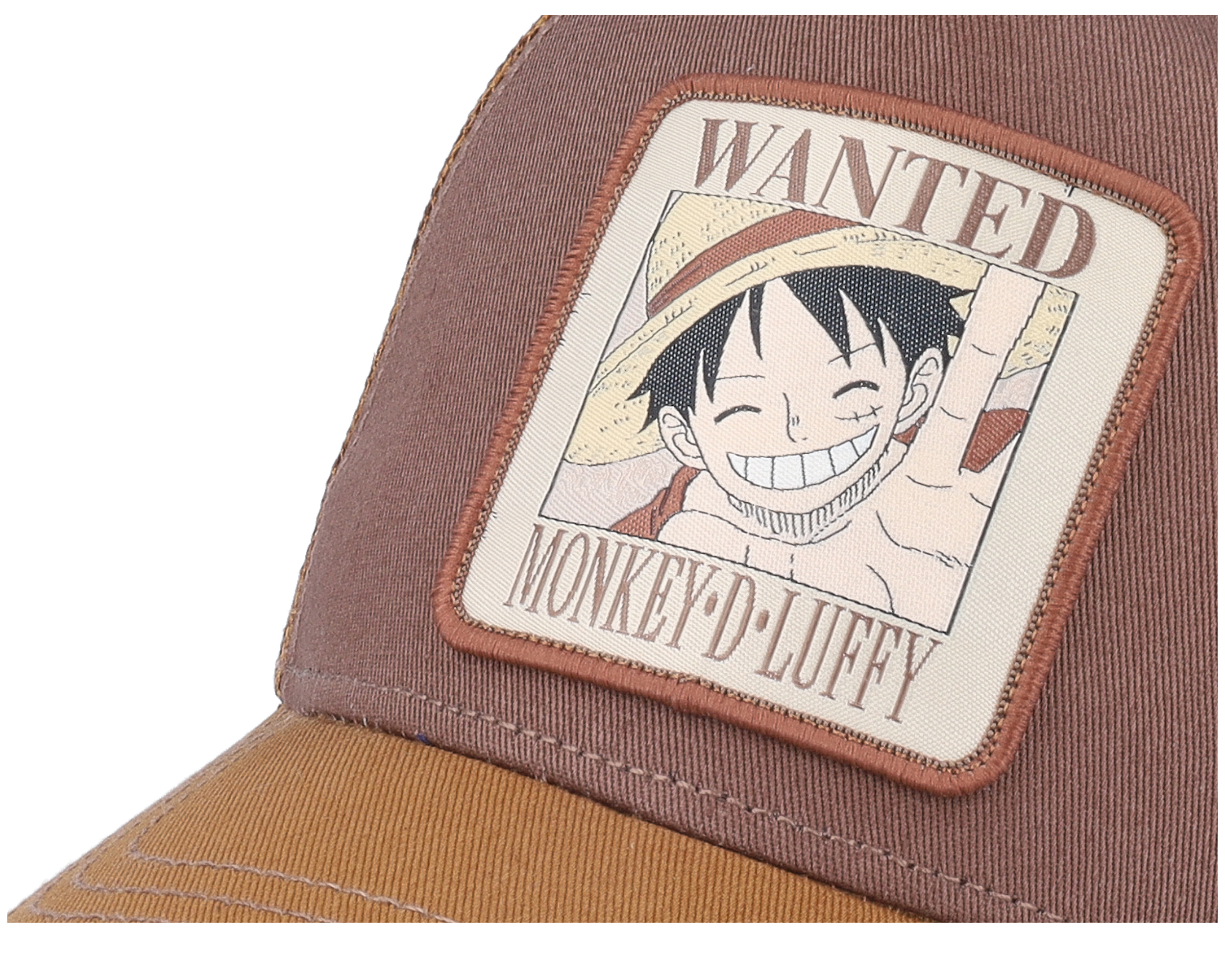 One Piece Wanted Brown Trucker Capslab cap
