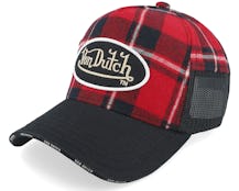 Oval Patch Tartan/Black Trucker - Von Dutch