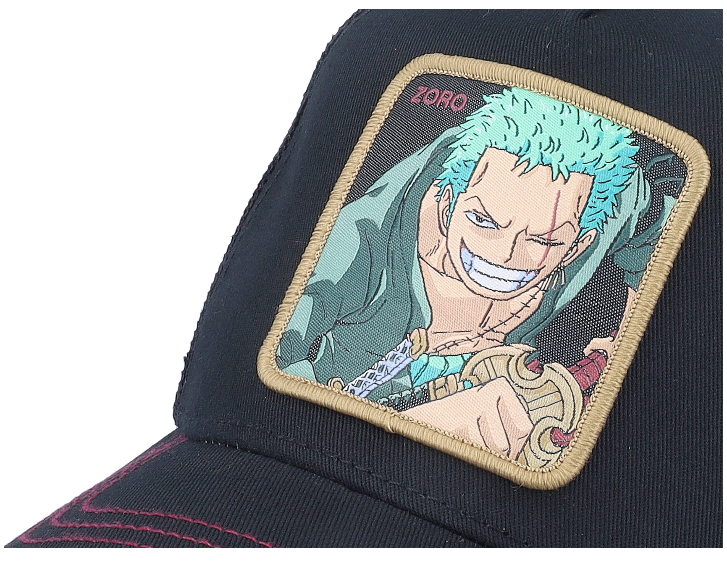 One Piece Zoro Burgundy/Black Trucker