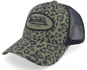 Oval Patch Black/Leopard Trucker